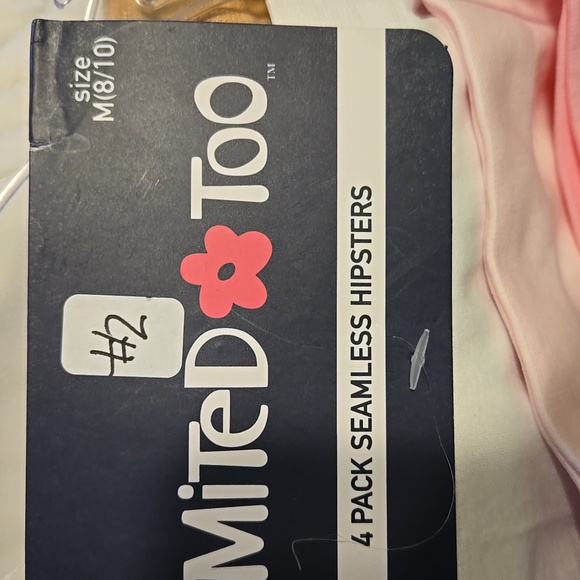 Limited Too Kids Seamless Hipsters - Pink, White, Tan. 4pk - Picture 2 of 4